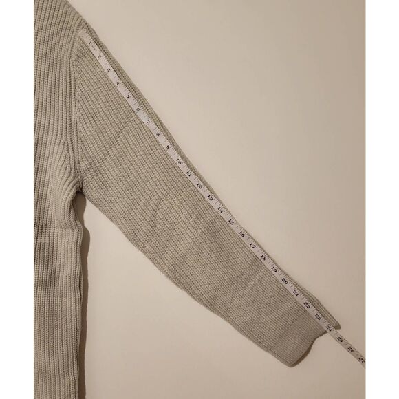 Men's Cardigan Shawl Collar Long Sleeve Sweater Size Medium Gray - Picture 5 of 10